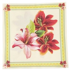 아느로 로즈 패턴 가정 모임 축제용 장식용 냅킨, HH05, 20개, 1개입