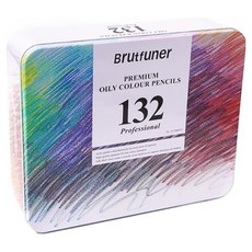 Brutfuner 鄰家大哥 高級鐵盒 優質素描油性色鉛筆, 1個, 132色