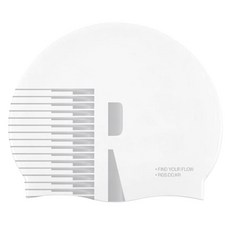 RGS 賽車手矽膠泳帽, 白色, 1個