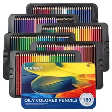 Brutfuner 鄰家大哥 高級鐵盒繪圖素描油性色鉛筆, 1個, 180色