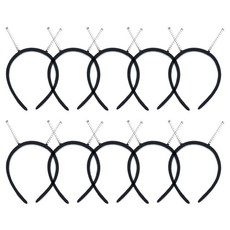 DIY手工藝材料 彈簧髮箍, 黑色, 10個