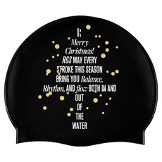 RGS 밸런스 실리콘 수영모자, 블랙, 1개