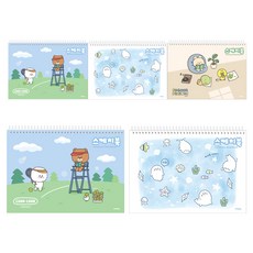 아이비스 스케치북 남 랜덤발송 5p 세트, 8절, 1세트, 15매