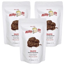 밀키요 브라우니칩 아몬드, 70g, 3개