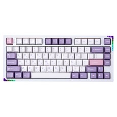 몬스타기어 풀알루미늄 VIA 폰 태블릿 블루투스 조약돌 유무선 텐키리스 키보드, 화이트(퍼플나비), STELLA75, 미드나잇축