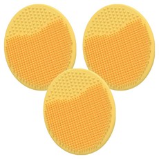 조이멀티 아동용 뽁뽁클렌징 실리콘 샴푸브러쉬, 옐로우, 3개