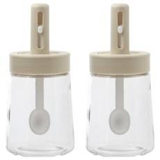 이와이엔스토리 코코 길이조절 유리 양념통, 2개, 350ml