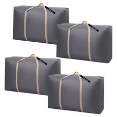 Market Plan 現代簡約特大號搬家收納袋 110L, 灰色, 4個