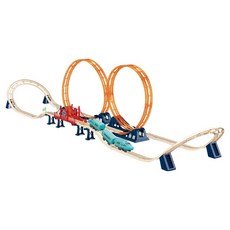 Gentoy 雙軌雲霄飛車電動火車套組 69p, 混合色, 1套