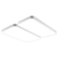 멜리빙 라이트 심플 플리커프리 LED 120W 거실 천장등, 화이트+주광색