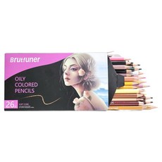 Brutfuner 鄰家大哥 人物素描肖像畫專家用油性色鉛筆, 1個, 26色