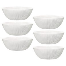 Bormioli Rocco 簡約椰子沙拉碗 23cm, 白色, 6個