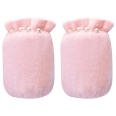 타미나요 따뜻한 사무용 팔토시 숏타입 2p, 진주 핑크
