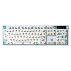 큐센 가스켓 유무선 블루투스 기계식 일반형 키보드, 슈팅스타 베어본, QSENN Q104 LCD, 제조사축