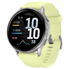 가민 베뉴4 웰니스 스마트 워치 45mm, 실버(시트론 실리콘 밴드), 3.53cm, GPS + 블루투스