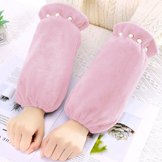 타미나요 따뜻한 사무용 팔토시 롱타입 2p, 진주 다크핑크