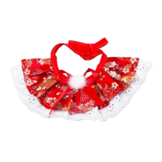 高精寵物 寵物圍脖 碎花款, 紅色, 1個