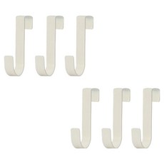 마켓플랜 다용도 주방 문걸이 후크걸이, 화이트, 6개