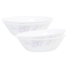 바칠레 러블리 플라워 면기, 화이트, 4개