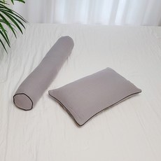 아띠블랑 3중 요루거즈 아기 베개커버 2p + 속통 + 바디필로우 세트, 라이트그레이
