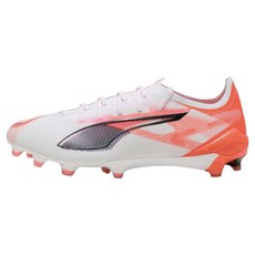 PUMA Ultra 5 Ultimate FG 足球鞋 10815901, 白色 + 黑色 + 亮紅色, 1個