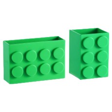 은희마법 수납형 냉장고 블록 자석 2종 세트, 그린