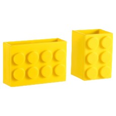 은희마법 수납형 냉장고 블록 자석 2종 세트, 옐로우