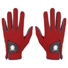 BUKURO HONMA Heat Core 矽膠防滑公園高爾夫防寒手套 雙手穿戴組, 酒紅色