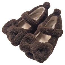 BabyZZam 蝴蝶結毛球平底鞋