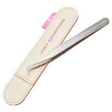 저스트썸띵 핀 포인트 트위저 + 파우치 세트, 1세트, 회색(트위저)