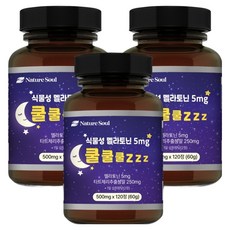 네이처소울 식물성 멜라토닌 5mg 쿨쿨쿨 zzz 60g, 3개, 120정