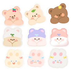 樂邦 超萌可愛暖暖包 可愛卡通 款式隨機, 1套