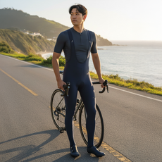 RERUN 男款九分刷毛吊帶褲