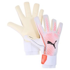 PUMA Ultra Ultimate Hybrid 守門員手套 雙手配戴套組 04194806, PUMA白 + 亮紅色 + PUMA黑, 1套