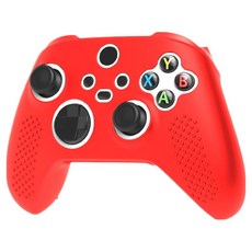 스페이스쉴드 Xbox series X / S 호환 엠보 그립 실리콘 커버 케이스, 레드, 1개