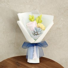 아스파시아 조화 그리움 프리저브드 미니장미 성묘꽃다발, 핑크(꽃다발), 당신을 기억하며 사랑합니다(메세지 택), 1개