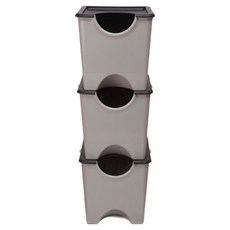 플라팜 에코홀릭 분리수거함 30L 3p, 브라운