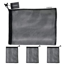 CAMPNIC 多用途小物收納網袋, 黑色, 4個