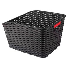 DIBOTE 迪伯特 仿藤後置物籃 W3115-2, 黑色, 1個