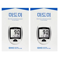 미드미 혈당측정기 + 관리수첩, 2세트, IGM-0017BDS