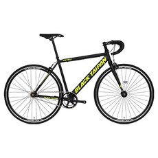 블랙타이판 페트라 700C 픽시 하이텐강 림 브레이크 11.4kg 신장 150~170cm 방문설치, 매트블랙 + 라임, 70cm(27인치)