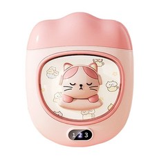 TIMLEI 充電式USB小型便攜迷你萌寵貓爪卡通暖蛋, 櫻花粉, 單一商品