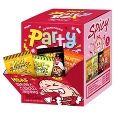 HBAF 派對盒 辣味杏仁 4種 x 5包 組合 400g, 1套
