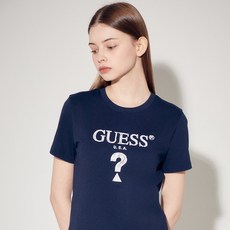 GUESS 女款無袖三角壓紋撞色短袖T恤 YP2K9436