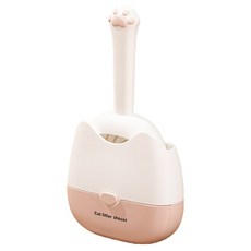 doongdoongpet 貓砂鏟 + 掛式收納桶 貓砂勺套組, 粉紅色, 1套