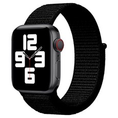 워치스탠다드 스포츠루프 스트랩 38 / 40 / 41 / 42mm, 올블랙, 1개