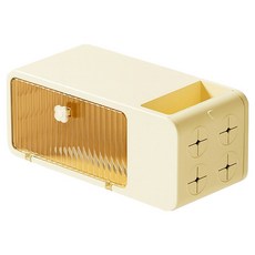 Hanbomnuri 浴室防水收納盒 面紙收納 多用途掛式層架, 黃色, 1個