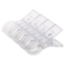 Kipopo 固定力佳中型曬衣夾, 透明, 4個