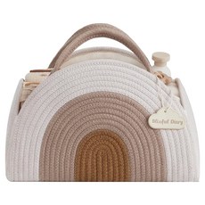 ROI라이프 스팟 뉴 면끈 수납 아기 기저귀가방, 아이보리