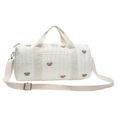 ROIlife 刺繡旅行大容量行李尿布包, 白熊